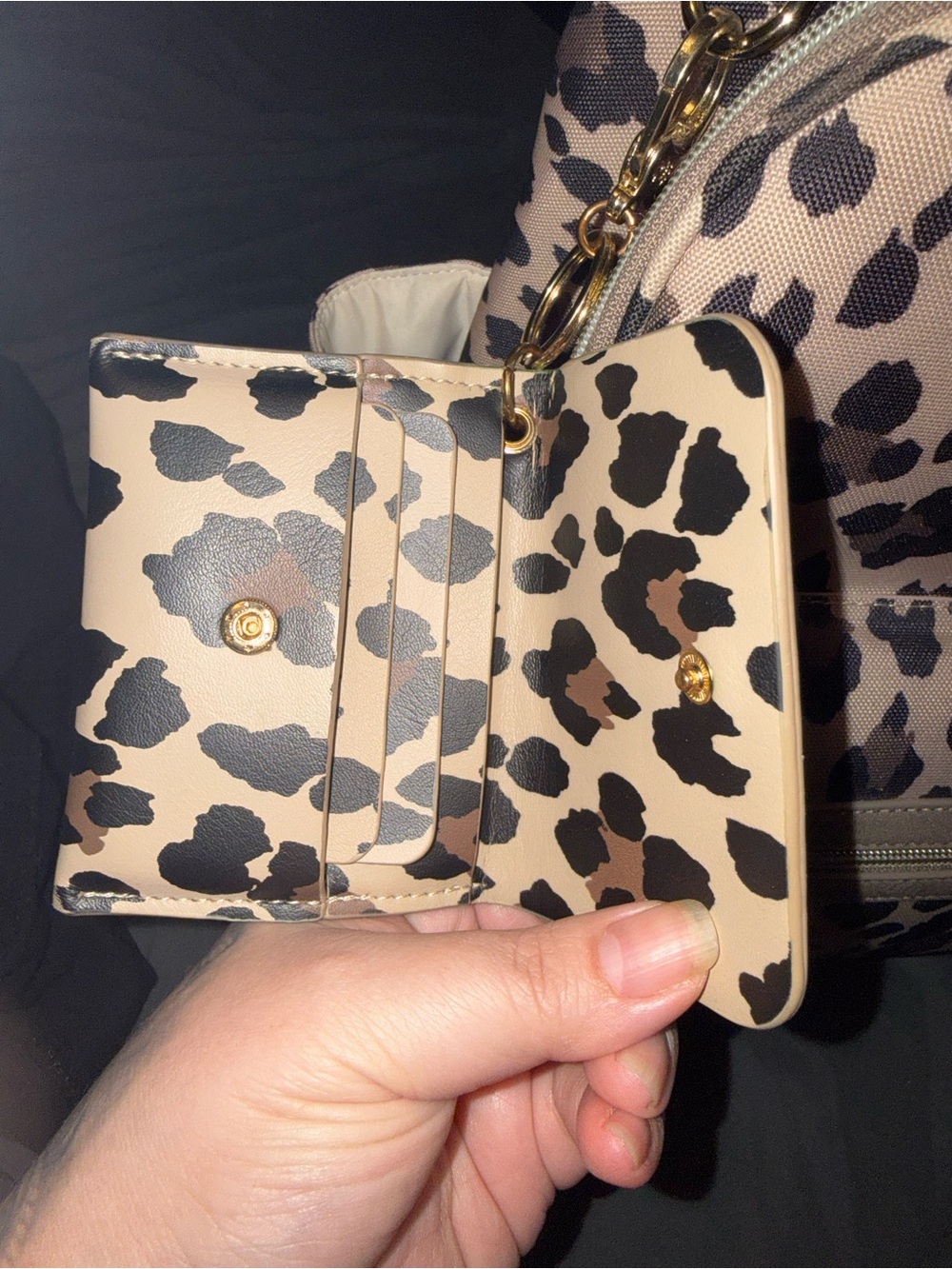 itsy ritzy Leopard Print Mini Backpack - Cream & Brown - Picture 5 of 5